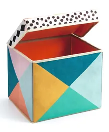 Djeco Wooden Geometry Seat Toy Box