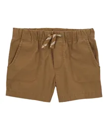 Carter's Pull-On Canvas Shorts - Brown