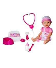 Simba New Born Baby With Doctor Accessories - Pink & White