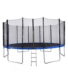 Myts Kids Trampoline Round 14 Feet for Outdoor - Black Blue