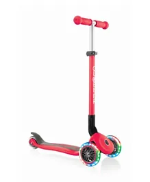 Globber Primo Foldable Lights Scooter - Red