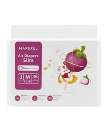 MAKUKU Air Diapers Slim Size 3 - 36 Pieces