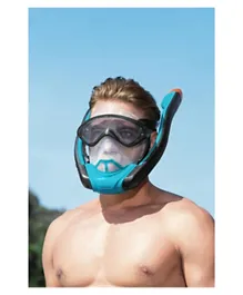Bestway Hydro-Pro Flowtech Full-Face Snorkeling Mask L/XL Size Set - Blue