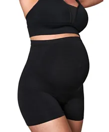 Mums & Bumps Blanqi Seamless Maternity Over Belly Support Boyshorts - Black