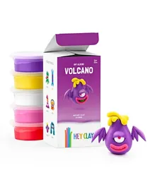 Hey Clay Volcano Colorful Kids Modeling Air-Dry Clay, 5 Cans