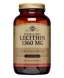 Solgar Lecithin 1360 MG Dietary Supplements - 100  Softgels