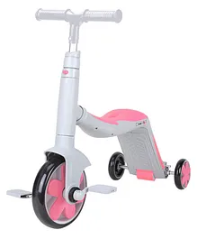 Megastar  3 in 1 Pedal Kids Multifun Kick Scootrike - Pink