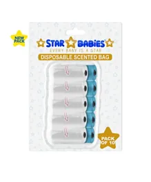 Star Babies Scented Bag Blister Blue & White - Pack of 10 (15 Each)