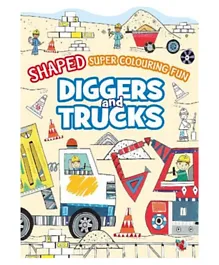 Centum Books Limited Shaped Super Coloring Fun Diggers & Trucks - 30 Pages