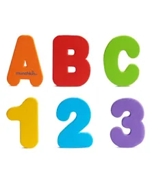 Munchkin Learn Bath Toy 36 Foam Letters & Numbers - Multicolor