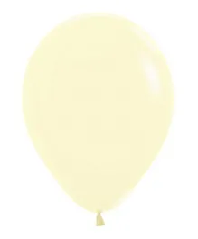 بالونات لاتكس دائرية من سمبرتكس فاشن باستيل مطفي باللون الأصفر - عبوة من 50
