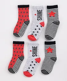 Minoti 3 Pack Star Socks - Multicolor