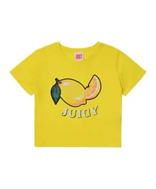 Juicy Couture Cotton Citrus Graphic T-Shirt - Yellow