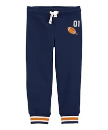 Carter's Football Pull-On French Terry Joggers - Blue