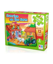 KS Games Jumbo Puzzle Sunrises On The Farm - 12 Pieces