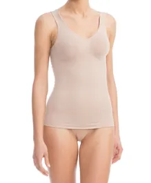 FarmaCell Shape 607 Women's Shaping Control Vest With Flat Belly And Push-Up Effect - Nude