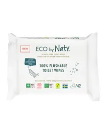 Naty Eco Flushable Wipes - 42 Wipes