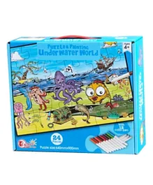 Tu Sun  Puzzle And Painting Water World - 24 Pieces