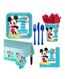 Party Centre Mickey Fun Tableware Party Supplies - 8 Guests