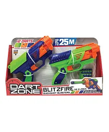 Dart Zone Blitzfire X2 Quickshot Blasters - 2 Pack