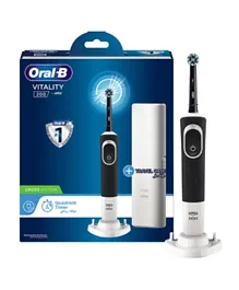 Oral B Vitality 200 Electric Rechargeable Toothbrush With Travel Case - Black