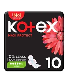 Kotex Maxi Pads Super with Wings Sanitary Pads - 10 Pieces