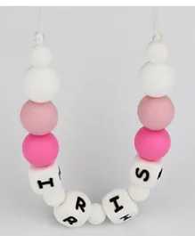 Desert Chomps Little Missy Personalized Silicone Necklace - Pink
