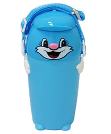 Sarvah Plastic Water Bottle With Straw Blue - 500ml