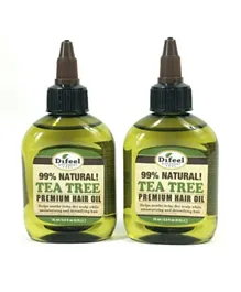 Difeel Premium Natural Hair Oil Tea Tree 75 ml - Twin Pack