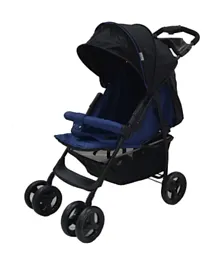 Baby's Club Comfort 3 Wheel Stroller With Backrest Seat - Navy Blue