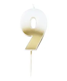 Ginger Ray Gold Ombre 9 Number Candle