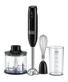 Black and Decker 3-in-1 Hand Blender With Chopper & Whisk 600mL 600W HB600-B5 - Black