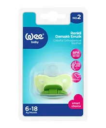 Weebaby Opaque Body Colourful Orthodontic Soother - Green