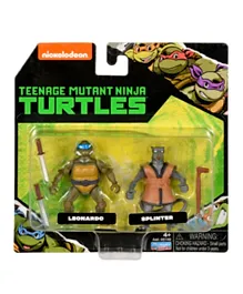 Teenage Mutant Ninja Turtles Leonardo & Splinter Mini Figure 2 Pack - 2.5 Inches each