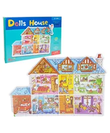 Tu Sun Doll House Shaped Floor Puzzle Multicolor - 25 Pieces