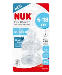 NUK Pack of 2 First Choice+  Flow Control Teats