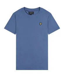 Lyle & Scott Cotton Eagle Patch Detail T-Shirt - Blue