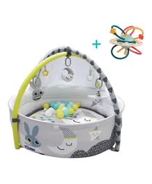 Moon Baby Pool Mat With Mosquito Net + Moon Baby Teether Rattle Soft Ball