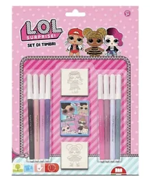 Multiprint Italia Blister L.O.L Surprise Marker Pens and Stamps Art Set - 11 Pieces
