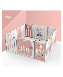 Little Angel Foldable Indoor and Outdoor Play Yard - Pink