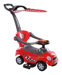 Megastar Ride and Stroll Push car with Canopy shade & Parental Handle 3 in 1