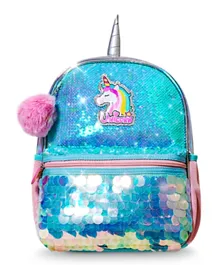 Eazy Kids Unicorn Sparkle Backpack Blue - 12 Inches