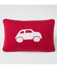 Pluchi Knitted Baby Pillow Cover Car - Red