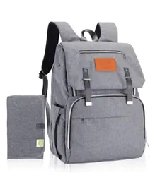 Keababies Explorer Diaper Backpack - Classic Gray