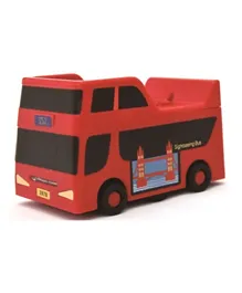 Play Steam Sightseeing Line Tracking Bus - Red
