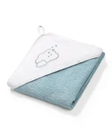 BabyOno Terry Hooded Towel - Blue/White
