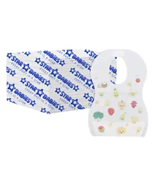 Star Babies Combo 15 Pieces Disposable Changing Mat with 15 Disposable Bibs