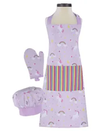 Handstand Kitchen Rainbows & Unicorns Deluxe Child Apron Boxed Set - Pack of 3