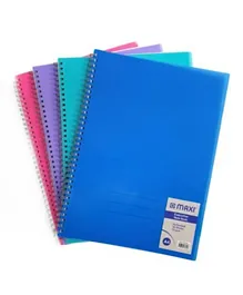Maxi Colored A4 Polypropylene Wire-O Notebook - Spiral Bound, 80 Sheets, Durable Cover, Ideal for Notes & Doodles