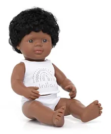 Miniland Afroamerican Boy Baby Doll - 38 cm